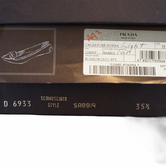 NIB Prada Suede Loafers Sabbia 35.5 / US 5 - Picture 9 of 9
